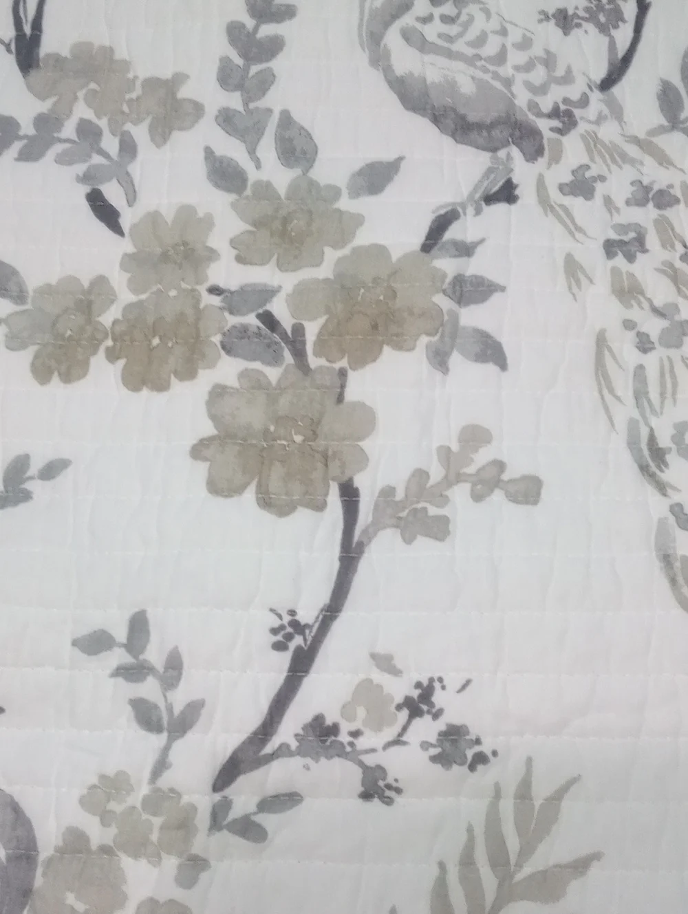 Reversable Twin Floral Toile Quilted Bedspread & Sham NWT $209.99